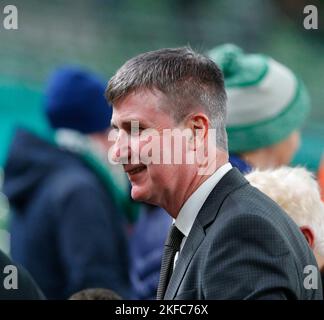 17th November 2022; Aviva Stadium, Dublin, Ireland: International Football Friendly Republic of Ireland versus Norway; Stephen Kenny Ireland manager Stock Photo