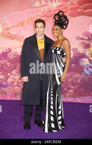 London, UK. Jake Gyllenhaal, Gabrielle Union. Disney 'Strange World,' UK Premiere, Cineworld, Leicester Square. Stock Photo