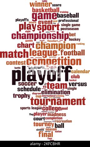 Playoff word cloud concept. Collage made of words about playoff. Vector illustration Stock Vector