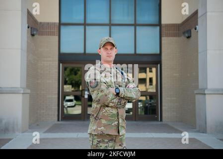 Staff Sgt. Justin Davis, a military training leader with the 343rd