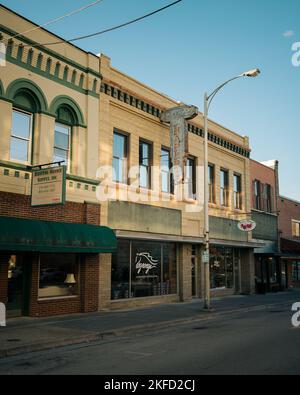 Architecture on Moore Street, Bristol, Virginia Stock Photo