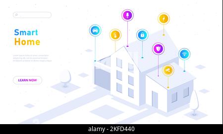 Smart home white Stock Vector