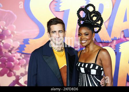 Jake Gyllenhaal, Gabrielle Union attend the UK Premiere of 'Strange World' at Cineworld Leicester Square Stock Photo