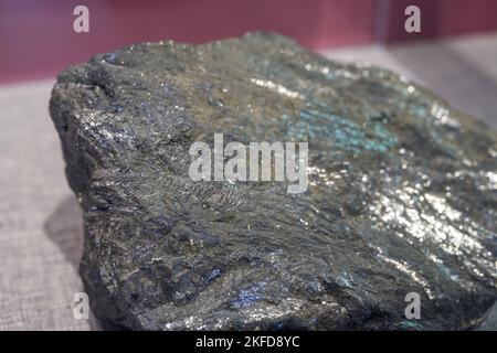 Naturally formed metal shale mine closeup Stock Photo