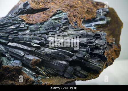 Naturally formed metal shale mine closeup Stock Photo