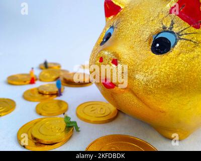 SUQIAN, CHINA - NOVEMBER 18, 2022 - Financial Illustration: Fund Management, Suqian City, Jiangsu Province, China, November 18, 2022. Stock Photo