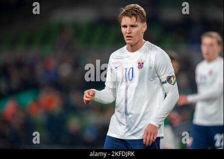 Dublin, Ireland. 17th Nov, 2022. Martin Odegaard of Norway during the International Friendly match between Republic of Ireland and Norway at Aviva Stadium in Dublin, Ireland on November 17, 2022 (Photo by Andrew SURMA/ Credit: Sipa USA/Alamy Live News Stock Photo