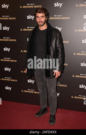 Rome, Italy. 17th Nov, 2022. Marco Rossetti attends the red carpet of the Sky tv series 'Il grande gioco' at Teatro Eliseo. Credit: SOPA Images Limited/Alamy Live News Stock Photo