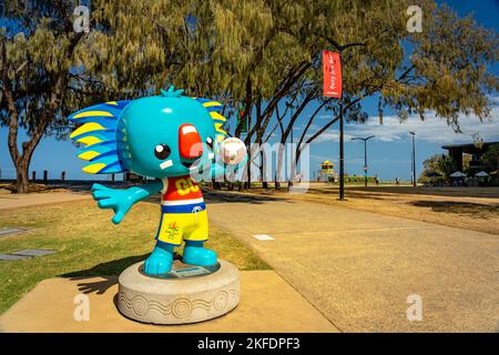 Gold Coast, Queensland, Australia - Gold Coast 2018 commonwealth games team mascot statue Stock Photo