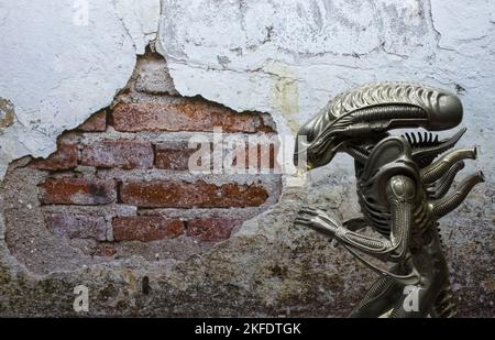Alien Xenomorph. Action figure from the original Alien movie Stock ...