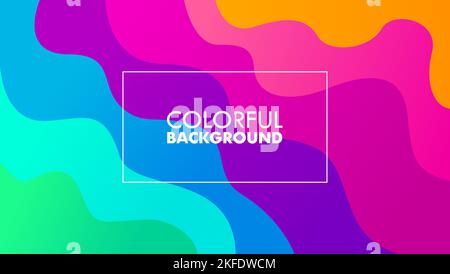 Colorful Fluid Wave Abstract Background Gradient Backdrop Vector Stock Vector