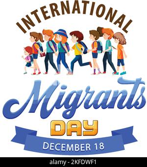 International Migrants Day Banner Design illustration Stock Vector