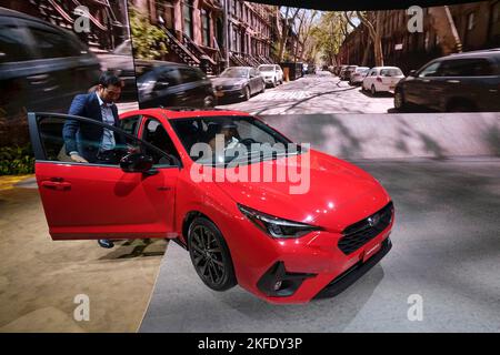 Los Angeles, California, USA. 17th Nov, 2022. A 2023 Subaru Impreza vehicle is displayed at the 2022 LA Auto Show media day. (Credit Image: © Ringo Chiu/ZUMA Press Wire) Stock Photo