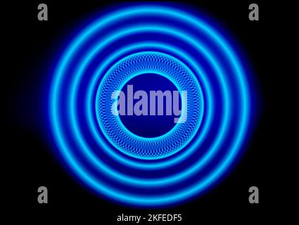 graphics design Circle glow with blue tone background vector illustration Stock Vector
