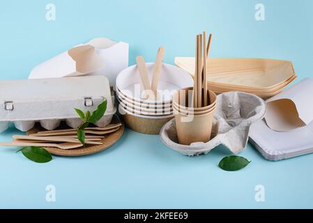 Reusable eco friendly sustainable food packagind Stock Photo