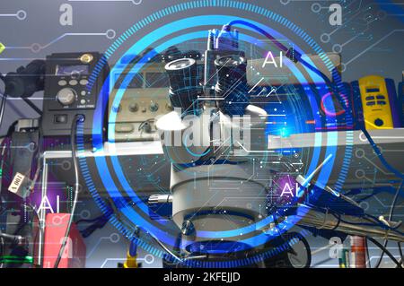 concept of invention and development artificial intelligence Stock Photo
