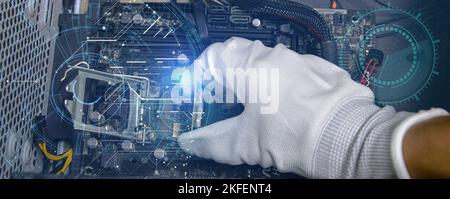 Conceptual media images in the era of artificial intelligence Stock Photo