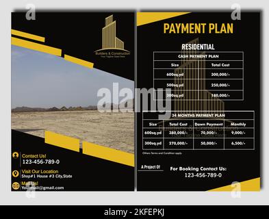 Business Brochure Editable Template For Builders/Architecture Stock Vector
