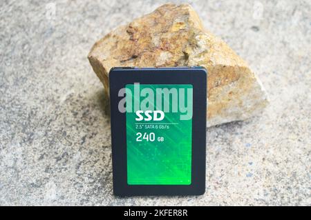 High speed SSD, SSD drives are very popular. Stock Photo