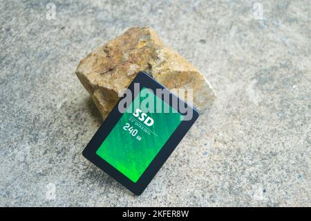 High speed SSD, SSD drives are very popular Stock Photo