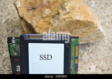 High speed SSD, SSD drives are very popular. Stock Photo