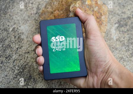 High speed SSD, SSD drives are very popular. Stock Photo