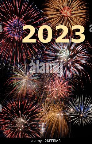 Greeting card and best wishes for Silester and new year 2023 Stock Photo