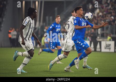 Koni De Winter (Empoli) during the Serie A Football match between Juventus  and Empoli at Allianz Stadium, on 21 October  2022 in Turin, Italy Stock Photo