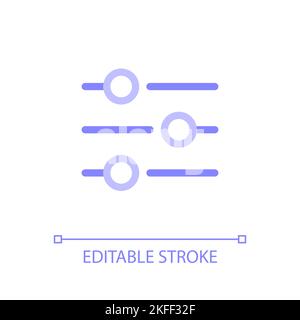Filters button pixel perfect color linear ui icon Stock Vector