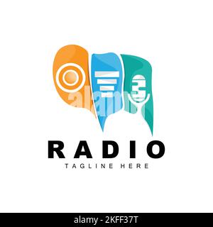 Radio Logo, Podcast Design, Broadcast Icon Product Brand Vector Stock Vector