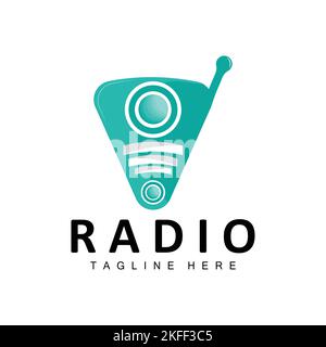 Radio Logo, Podcast Design, Broadcast Icon Product Brand Vector Stock Vector