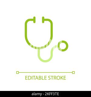 Stethoscope pixel perfect color linear ui icon Stock Vector