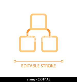 Infographic blocks pixel perfect color linear ui icon Stock Vector
