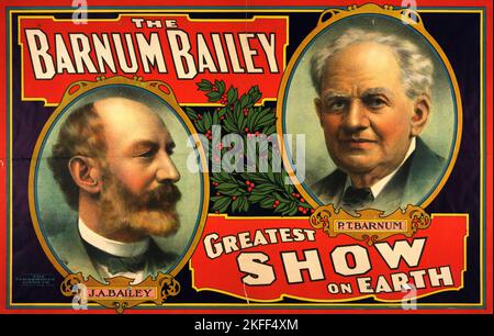 The Barnum Bailey greatest show on earth circus poster, c1908. [Publisher: Strobridge Litho Co.; Place: Cincinnati [Ohio]] Stock Photo