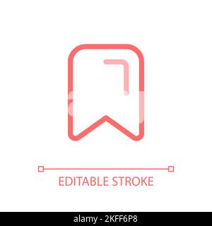 Marked content pixel perfect color linear ui icon Stock Vector
