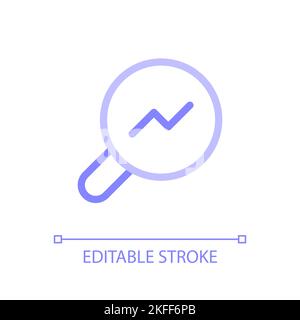 Analytic tool pixel perfect color linear ui icon Stock Vector