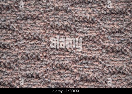 Organic knitting texture with detail wool threads. Stock Photo