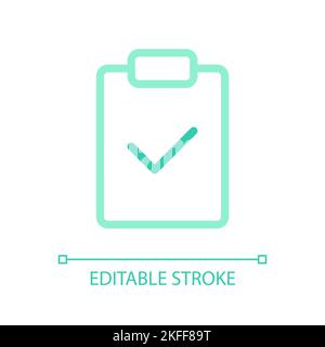 Completed task pixel perfect color linear ui icon Stock Vector