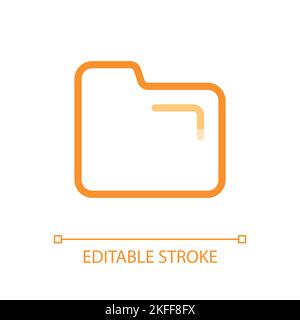 Folder pixel perfect color linear ui icon Stock Vector