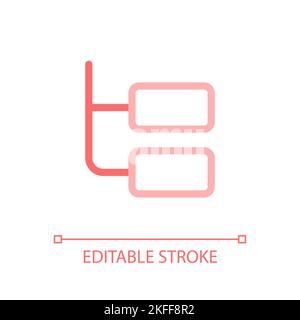 Online chat thread pixel perfect color linear ui icon Stock Vector