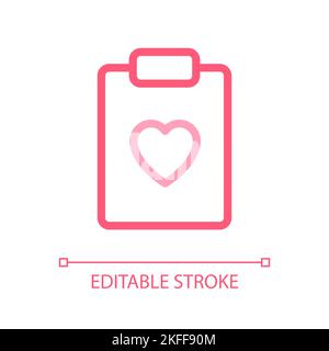 Health record pixel perfect color linear ui icon Stock Vector
