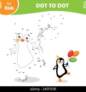 Numbers game Dot to dot. Math game for kids Stock Vector Image & Art ...