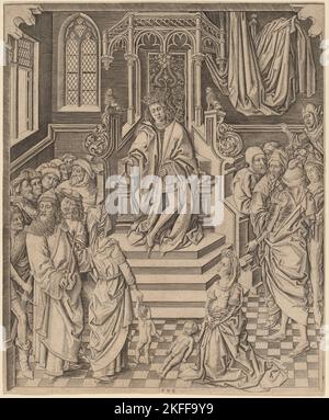 The Judgment of Solomon, c. 1480. Stock Photo