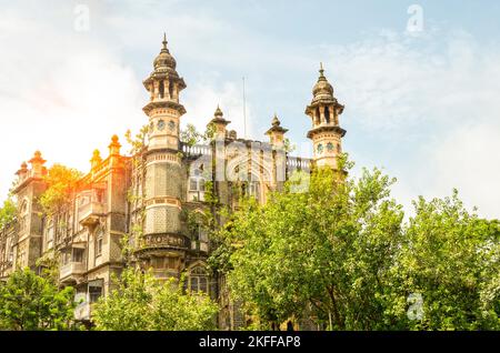 Summer evening and historical British architecture in Mumbai, India Stock Photo