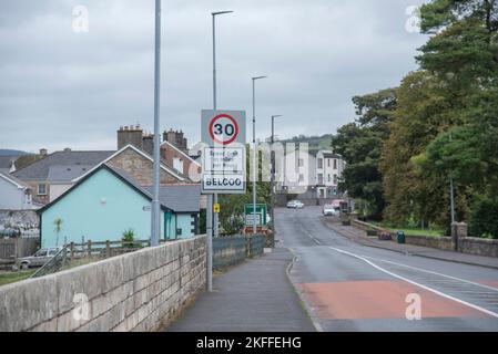 Entering Belcoo in County Fermanagh Northern Ireland Stock Photo