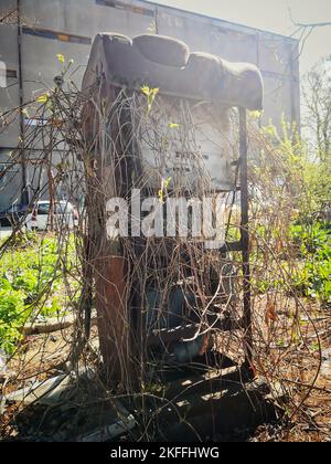 Close up shot of an abandoned fuel pump. Stock Photo