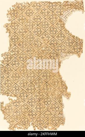 Sheet with Flower and Diamond Pattern. Stock Photo