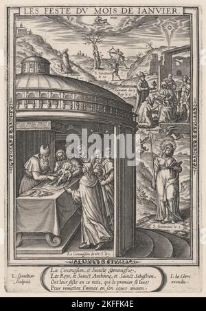 Les Feste du mois de Janvier (January: the Circumcision), 1603. Stock Photo