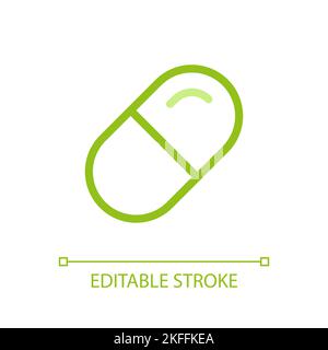 Medication pixel perfect color linear ui icon Stock Vector