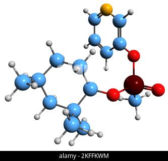 VX nerve agent molecule (chemical weapon). Stylized skeletal formula ...